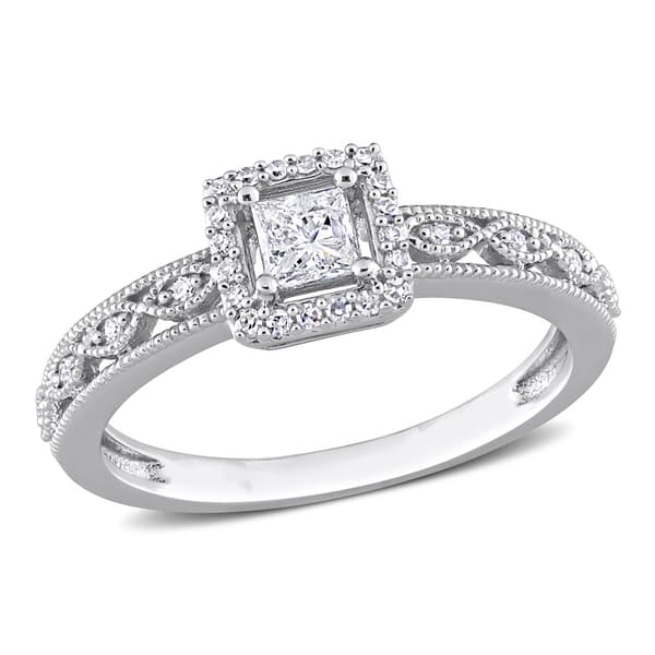 Diamond Classics(tm) 10kt. White Gold 3/8ctw. Diamond Halo Ring