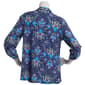 Womens Emily Daniels 3/4 Sleeve Damask Button Front Blouse - image 2
