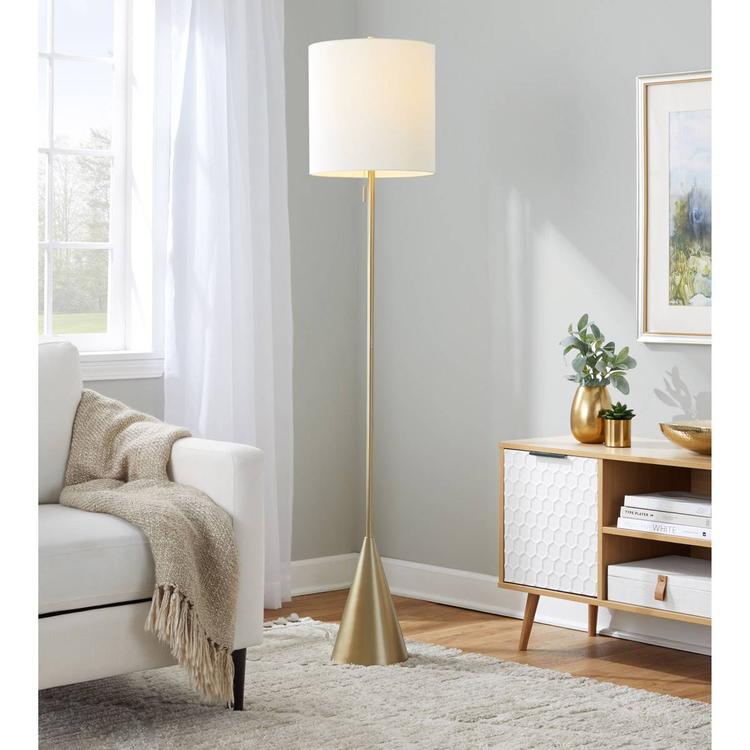 LumiSource Cone 64in. Contemporary Metal Floor Lamp