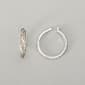 Napier Antique Silver Scroll Design Hoop Earrings - image 1