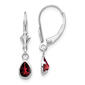 Gemstone Classics&#40;tm&#41; 14kt. Pear Garnet Dangle Earrings - image 1