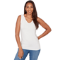 Petite Ruby Rd. Key Items Scoop and V Neck Solid Tank Top - image 2