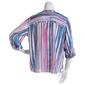Plus Size Zac & Rachel 3/4 Sleeve Stripe Button Down Blouse - image 2