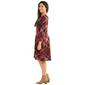 Petite Connected Apparel Long Sleeve Plaid A-Line Dress - image 4