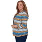 Plus Size Alfred Dunner Tuscany Two In One Abstract Stripe Blouse - image 4