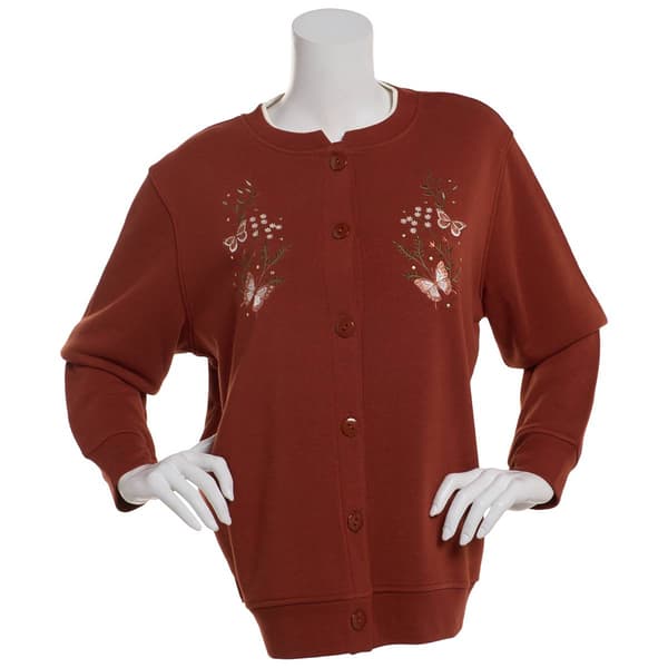 Plus Size Hasting & Smith Studded Butterfly Cardigan - image 