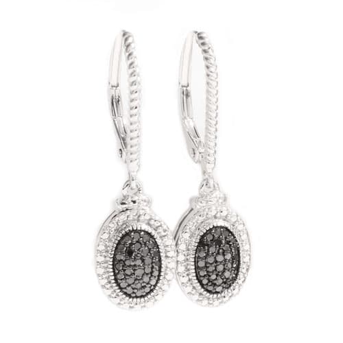 Radiant Rainbow™ Sterling 1/4ctw. Diamond Drop Earrings