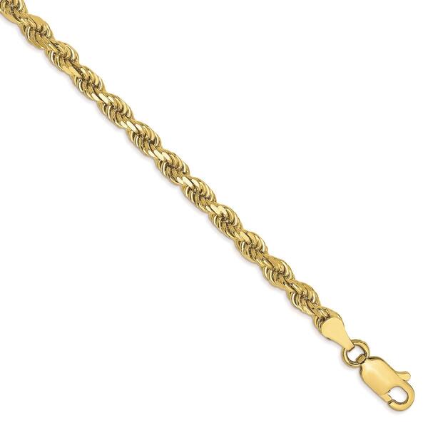 Gold Classics&#40;tm&#41; 10kt. Gold 3.5mm 7in. Rope Chain Bracelet - image 