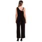 Womens Luxology Sleeveless Asymmetrical Neck Glitter Jumpsuit - image 2