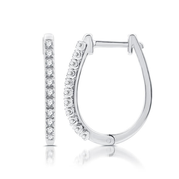 Nova Star&#40;R&#41; 1/4cttw. Lab Grown Diamond Huggie Hoop Earrings - image 
