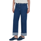 Womens Ruby Rd. Game of Luxe Pinstripe Wide Cuff Jeans - image 3