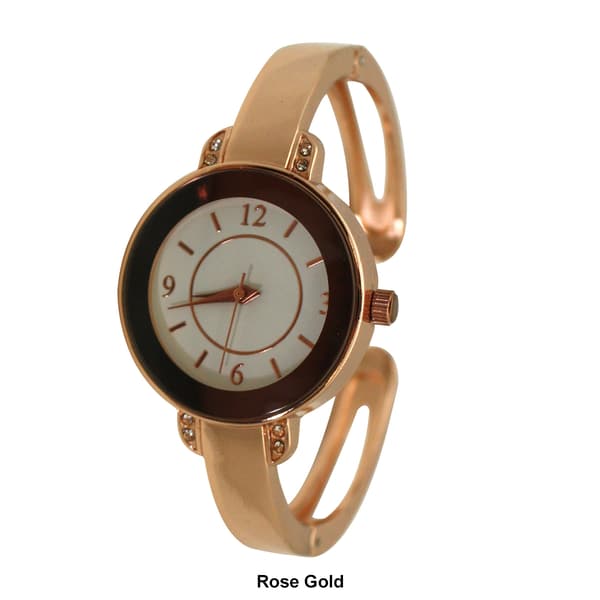 Womens Olivia Pratt™ Metallic Round Face Bangle Watch - A917946