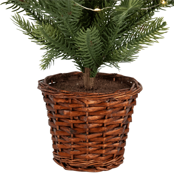 Northlight 20in. Pre-Lit Pine Christmas Tree with Basket Base