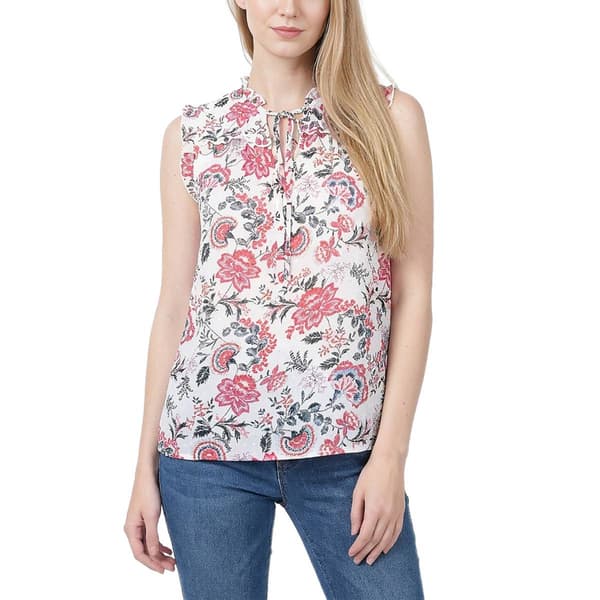 Petite NY Collection Flutter Sleeve Clip Dot Chiffon Splitneck B - image 