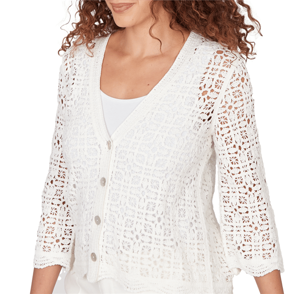 Petite Skye’s the Limit Sunny Blue Skies Lace Cardigan