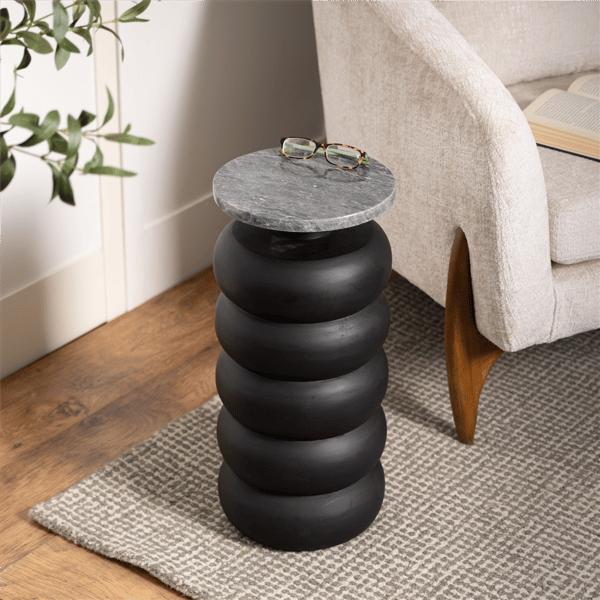 9th & Pike® Contemporary Black Wood Accent Table