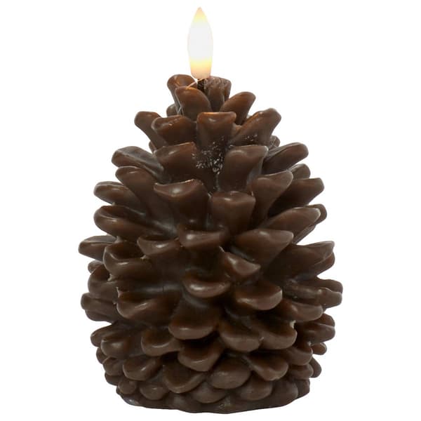 Mark Feldstein Pre-Lit LED Pinecone Wax Figurines - image 
