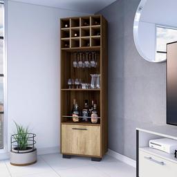 FM FURNITURE Aubree Mahagony Corner Bar Cabinet