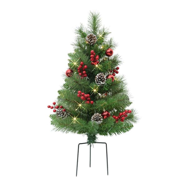 Puleo International 30in. Pre-Lit Ornament Urn Filler - Set of 2