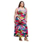 Plus Size 24/7 Comfort Apparel Pink Floral Sleeveless Maxi Dress - image 4