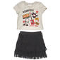Girls (7-16) Rare Editions Nashville Tee w/ Fringe Skort Set - image 1