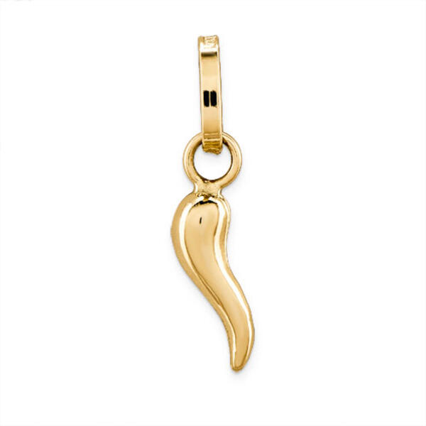 Gold Classics&#40;tm&#41; 14kt. Gold Italian Horn Charm - image 