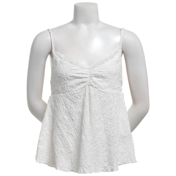 Juniors Madden Girl Flounce Hem Lace Trim Babydoll Camisole - image 