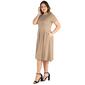 Plus Size 24/7 Comfort Apparel Short Sleeve Sheath Dress - image 2