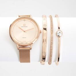 Daisy Fuentes Diamond Insignia Watch & Bracelet Set - DF184RG