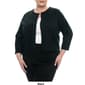 Plus Size Nina Leonard 3/4 Trim Sleeve Bolero - image 3