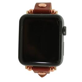 Womens Olivia Pratt&#40;tm&#41; Solid Color Leather Apple Watch Band - 8866