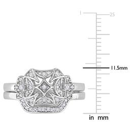 Diamond Classics™ 1/5ctw. Diamond Sterling Silver Bridal Ring Set
