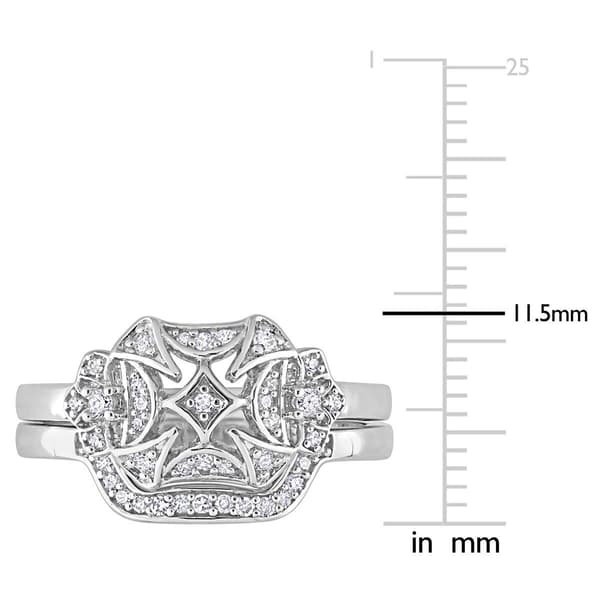 Diamond Classics™ 1/5ctw. Diamond Sterling Silver Bridal Ring Set