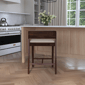 HH2 Home Dresden Walnut Fabric Counter Height Stool - image 7