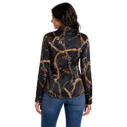 Juniors A. Byer Chain Portofino Button Up Blouse