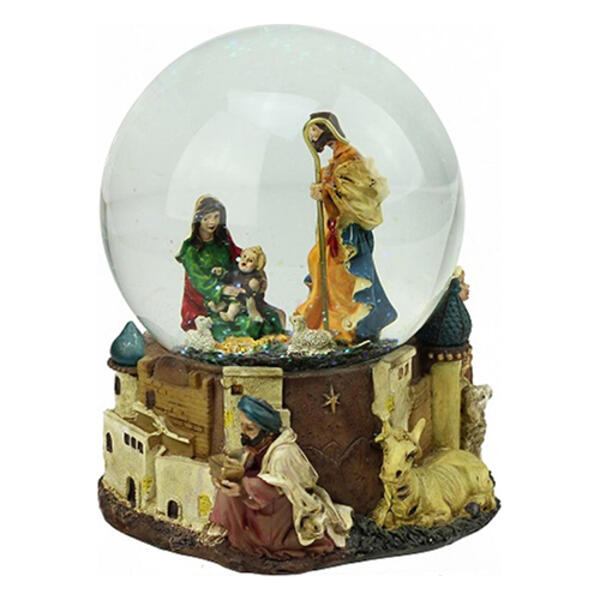 Northlight Seasonal 5.5in. Nativity Scene Musical Snow Globe - image 