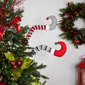 Northlight Grey & Red Plush Elf Leg Christmas Picks - Set of 2 - image 2