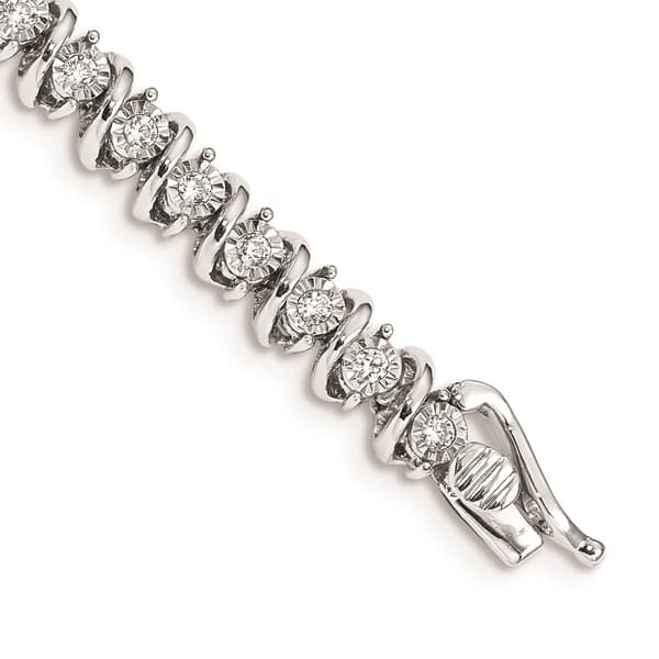 Pure Fire 14kt. White Gold Lab Grown Diamond Bracelet