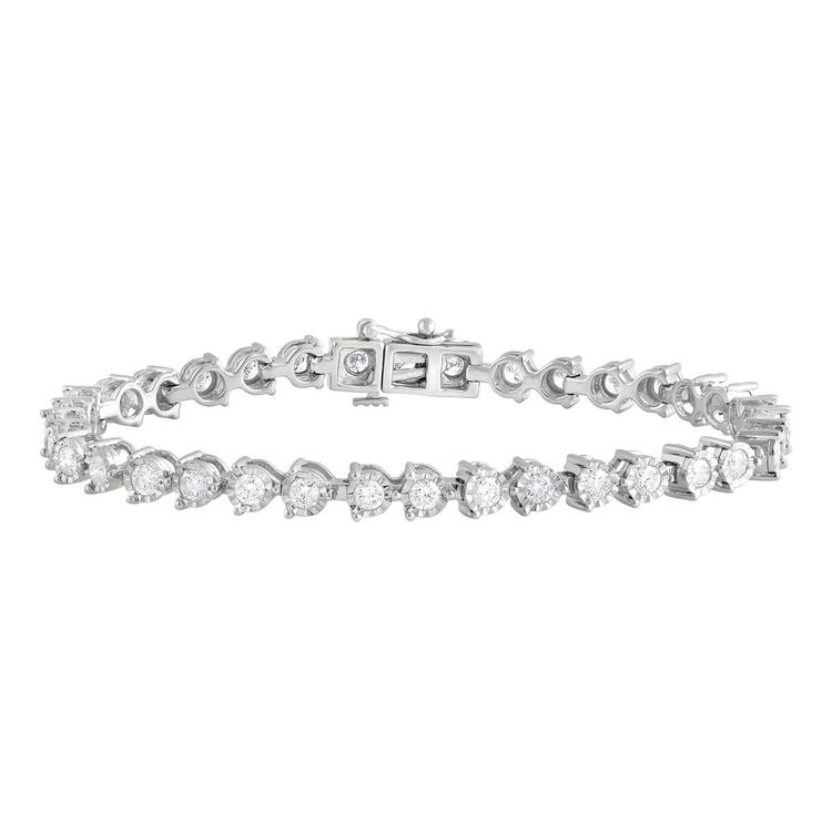 Nova Star(R) White Gold 3 1/4ctw. Lab Grown Diamond Tennis Bracelet