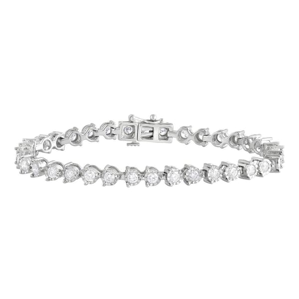 Nova Star&#40;R&#41; White Gold 3 1/4ctw. Lab Grown Diamond Tennis Bracelet