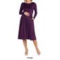 Plus Size 24/7 Comfort Apparel Fit & Flare Maternity Midi Dress - image 9