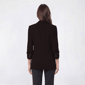 Womens DKNY Long Sleeve One Button Solid Ruched Sleeve Blazer - image 1