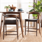 Baxton Studio Eira Walnut Wood Counter Stool - Set of 2 - image 7