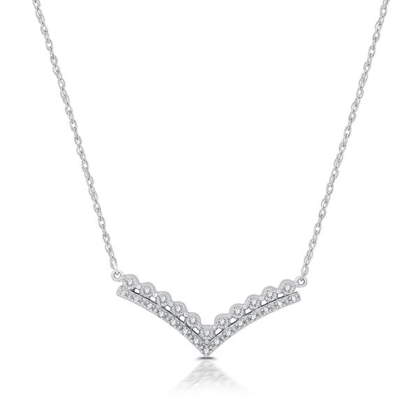 Nova Star&#40;R&#41; 1/10cttw. Lab Grown Diamond Chevron Necklace - image 