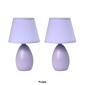 Simple Designs Mini Egg Oval Ceramic Table Lamp w/Shade-Set of 2 - image 13