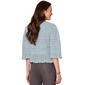 Petite Democracy 3/4 Wide Sleeve Ruffle Hem Stitch Sweater - image 2