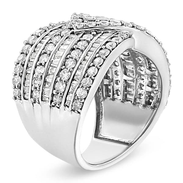 Haus of Brilliance Sterling Silver 2 3/8ctw. Diamond Ring