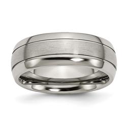 Mens Endless Affection(tm) Brushed & Polished 8mm Titanium Band