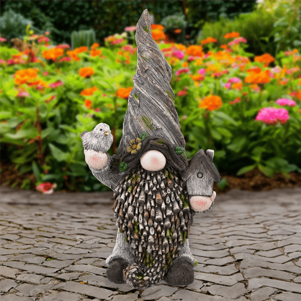 Northlight Gnome with Bird House Outdoor Garden Statue