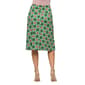 Womens 24/7 Comfort Apparel Green Geometric Comfortable Skirt - image 3
